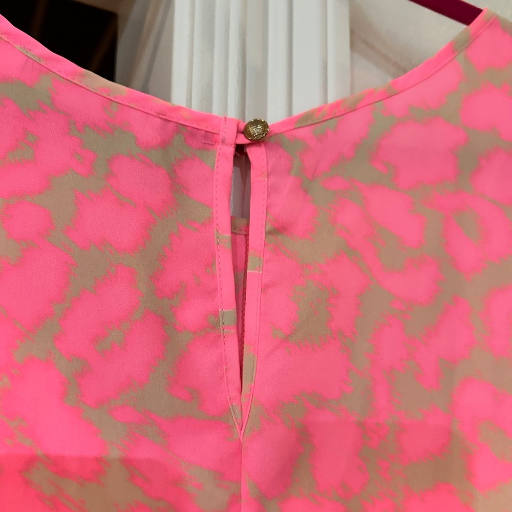 Buddy Love Adele Dress Large Pink Animal Print Sleeveless Casual Mini - Picture 5 of 6